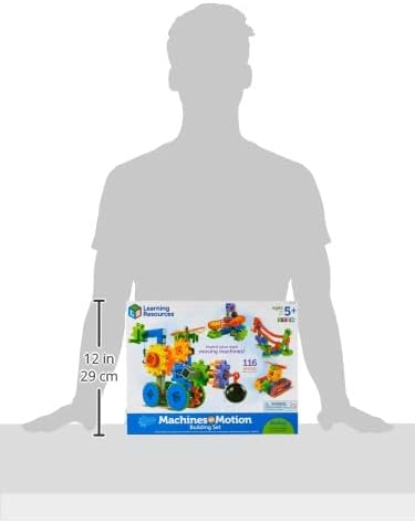 Learning Resources Gears! Gears! Gears! Machines in Motion,116 Pieces, Ages 5+, STEM Toys, Gear Toy, Puzzle, Early Engineering Toys