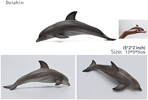 Solid Sea Animals Educational Toys,Simulation Ocean Shark Sea Creature Toy for Toddlers Kids (Dolphin)