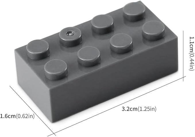 Feleph 100pcs 2x4 Bricks Dark Gray Pieces Grey Classic Building Blocks Creative Play Set Toy Accessories Compatible with Major Brick Brands