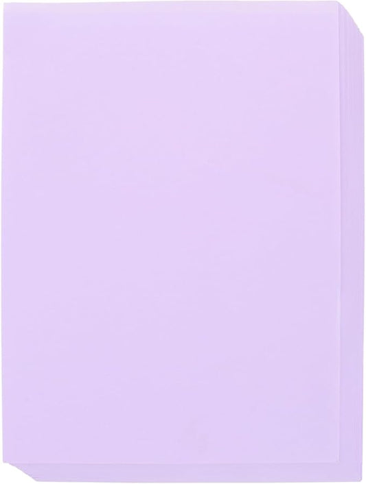 VOSAREA 100 Sheets of Light Purple Lilac Construction Paper - 8.25 x 11.67 Inch - Purple for Scrapbooking Crafts and Office Printing Projects
