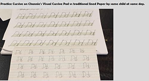 Channie’s Quick & Neat Cursive Handwriting Pad, 80 Pages Front & Back, 40 Sheets, Grades 1st – 3rd, Size 8.5” x 11”