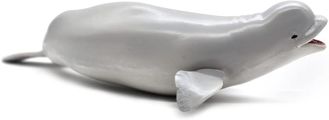 Solid Sea Animals Educational Toys,Simulation Ocean Shark Sea Creature Toy for Toddlers Kids (Beluga)