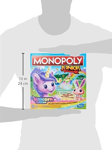 Monopoly Junior: Unicorn Edition Board Game | Magical-Themed Indoor Family Game | 2 to 4 Players | Preschool Games | Kids Gifts | Ages 5 and Up (Amazon Exclusive)