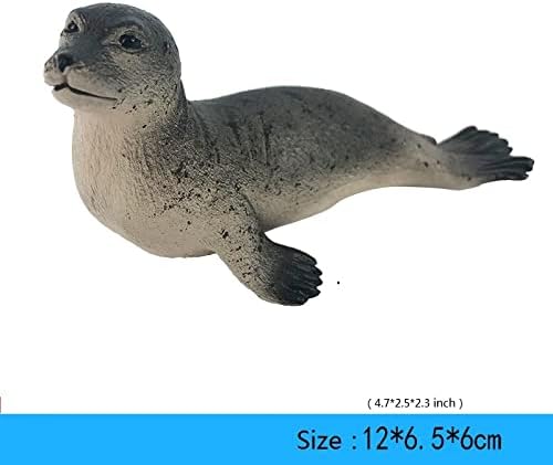 Solid Sea Animals Educational Toys,Simulation Ocean Shark Sea Creature Toy for Toddlers Kids (Seal)