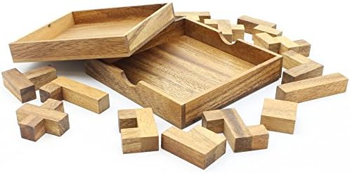 Solid Pentominoes - Wooden Brain Teaser Puzzle