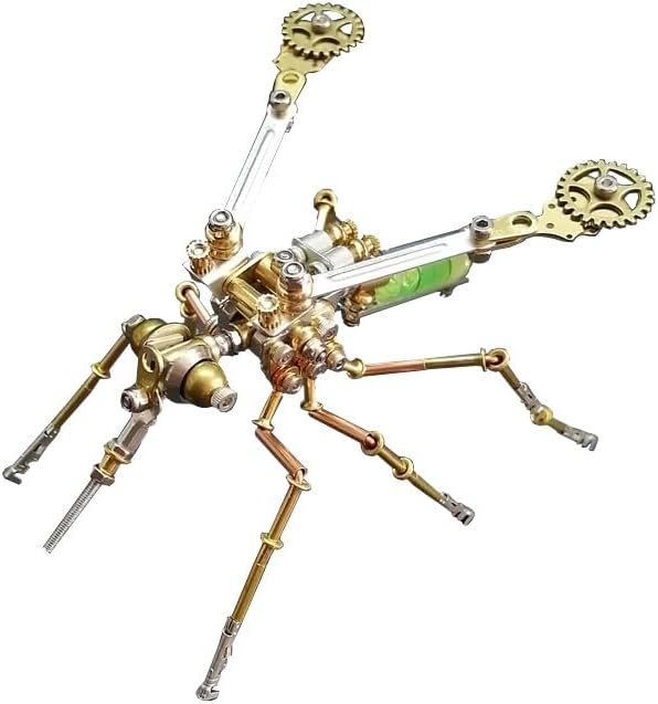 Steampunk Metal Insect Bug Mechanical Sculpture Clockwork 3D Steampunk Metal Puzzle Insects Mosquito Model Personalized Gifts Mind Relaxation Building Project (Mosquito)