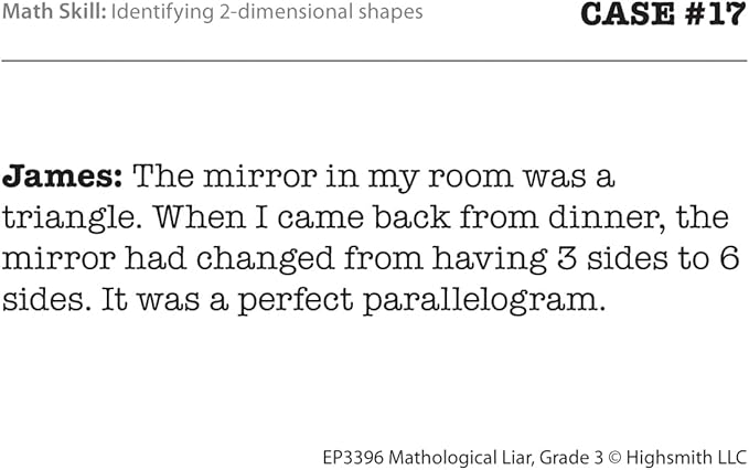Edupress (EP-3396) Mathological Liar Game, Grade 3