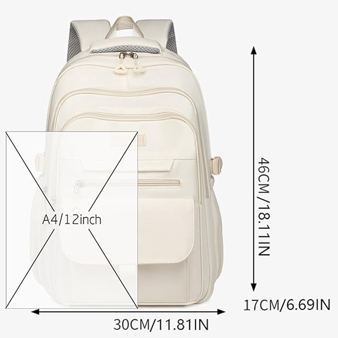 School Cute Aesthetic Backpack Girls Backpack for Students Kids Teen Girls Large Capacity Bookbags College Backpacks Laptop Lightweight Bookbag Casual Travel Daypacks School Bag(Black)