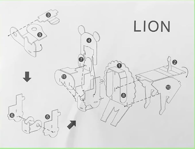 5 Pack Educational 3D Cartoon Puzzles, DIY Animal Puzzles Educational Foam Board Craft Kit, Easy to Assemble STEM Toys for Boys and Girls, Birthday
