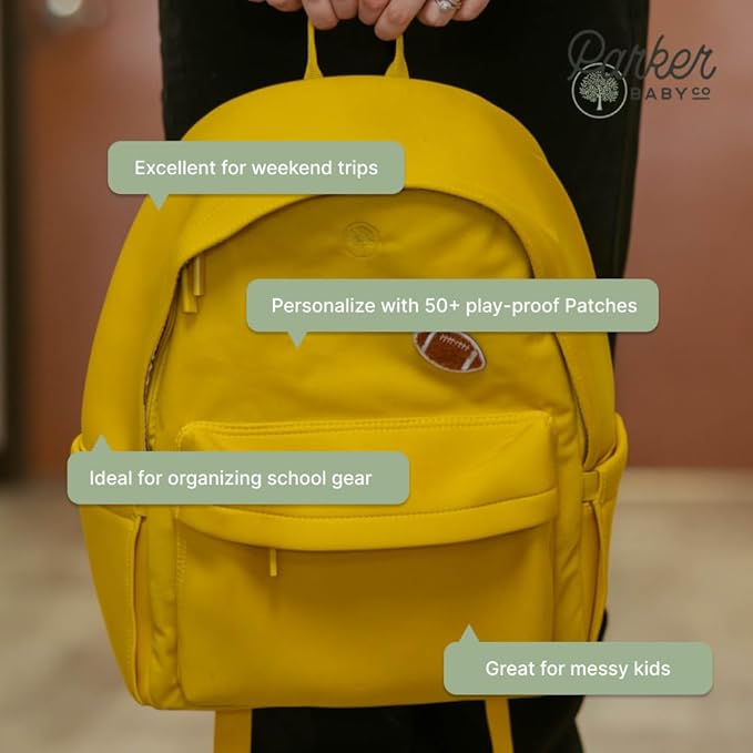 Parker Kids Backpack | Tear-Resistant & Comfortable Backpack for Kids with Patch Customization | Play-Proof Kid School Bag