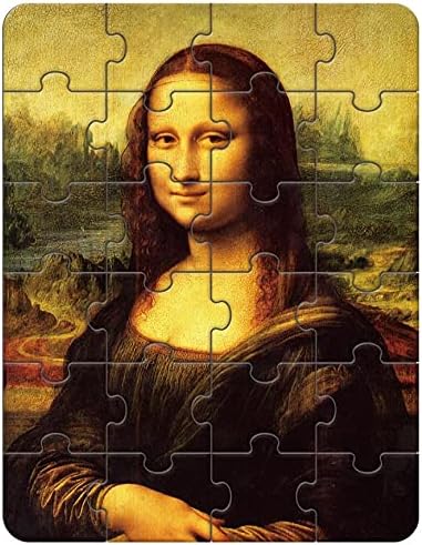 24 Pieces Da Vinci Mona Lisa Puzzle, Toddler Artist Puzzles for Kids Ages 3-5,4-6 Easy-an Intellectual Decompression Entertainment Game and Preschool Educational Learning Toys