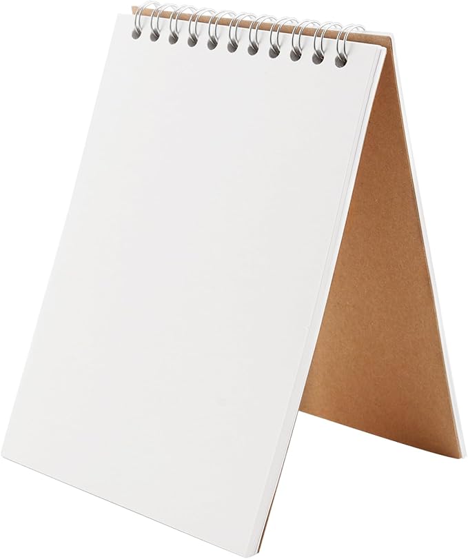 30 Pack A6 Sketch Pads, Top Spiral Bound Sketchbooks, 60 Sheets/120 Pages 70gsm Blank Page Drawing Pads, A6 Sketchbooks Brown Kraft Cover Notebook for Sketching, Journal