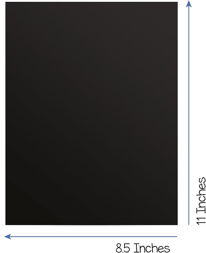 Hygloss Black Paper - 24 lb, 89 GSM, Fade-Resistant, Acid-Free, 8.5x11-Inch Letter Size Color Copy Paper, 90 Sheets