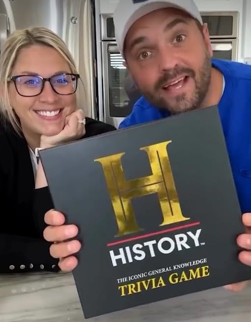 History Channel Trivia Board Game Deluxe Edition with 80s & 90s Expansion Pack - 2400+ General Knowledge Questions. Super Fun Party Card Game for Adults & Family in The Pursuit of Trivial Knowledge