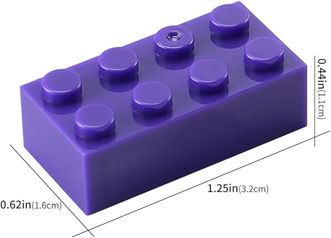Feleph 2x4 Bricks Dark Purple 320 Pieces Parts Classic Building kit Creative Play Set Basic Blocks Toy Accessories Compatible with 3001 Major Brands