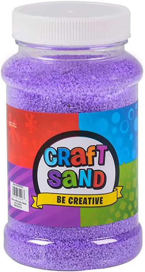 The Dreidel Company Craft Sand Art for Kids, Sand Play DIY Drawing, Messy Play, Sensory, Sand Decorations, 22 Oz, Red (3-Pack) (Purple, 3-Pack)
