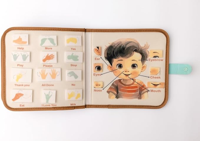 Montessori Busy Book for Toddlers 1-3, Pastel Aesthetic, Interactive Play, Learning Curriculum, 1-3 Year Old Boy Girl Birthday Gift, Travel Fun, Educational Daycare Toy, Visual Cognitive Skills
