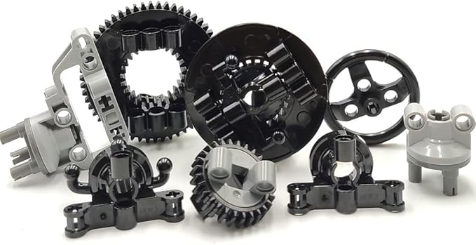 dspitwod MOC Technical Wheels Connectors Rack Gear Car Building Brick Accessories Pieces Sets STEM Learning Kits Engineering Toy Gift for Kids …