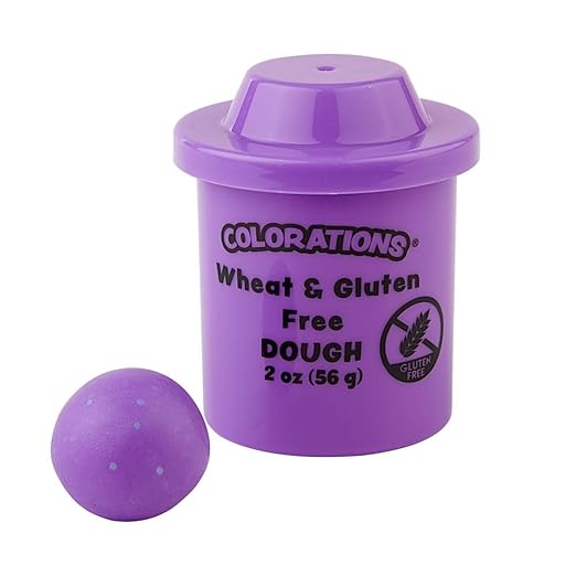 Colorations Wheat & Gluten Free Glitter Dough - 6 Colors (2 oz Each) | Non-Toxic, Play Dough, Bulk Set, Sensory Kit, Party Favors, Classroom Pack