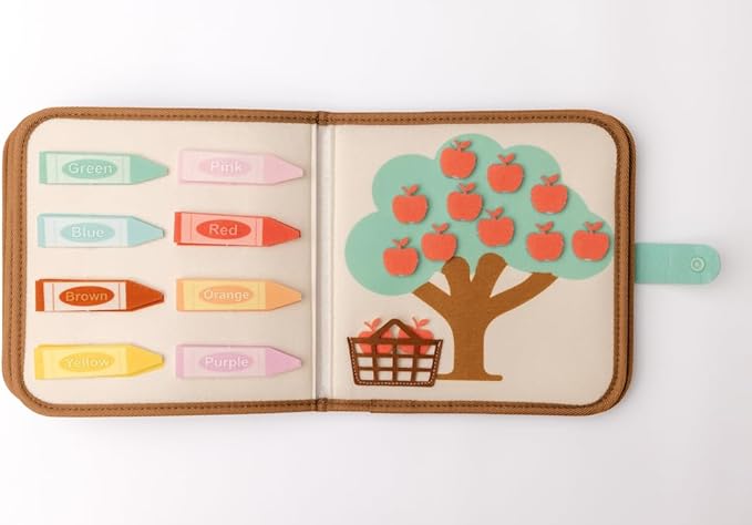 Montessori Busy Book for Toddlers 1-3, Pastel Aesthetic, Interactive Play, Learning Curriculum, 1-3 Year Old Boy Girl Birthday Gift, Travel Fun, Educational Daycare Toy, Visual Cognitive Skills