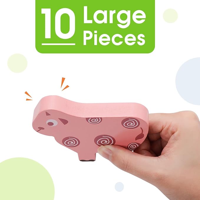 Montessori Toys for 2 3 4 Year Old Boys & Girls, Wooden Animal Stacking Blocks for Toddlers 1-3 โ Building Blocks Game Stacking & Sorting Toys Ages 2-4 Toddler Birthday Gifts