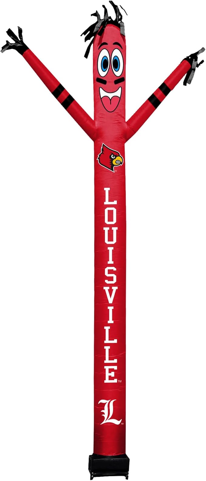 NCAA Louisville Cardinals Football Wacky Waving Inflatable Tube Guy with LED Lights & Built-in Blower - 6" x 36" x 96" Inflatable Tube Man Crazy Sports Fan Outdoor Party Decoration