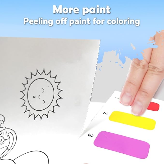 Paint with Water Books for Kid,Transport Coloring Book with Watercolor Paint Set Kids,Travel Coloring Kit,Arts and Crafts Suitable for Birthday