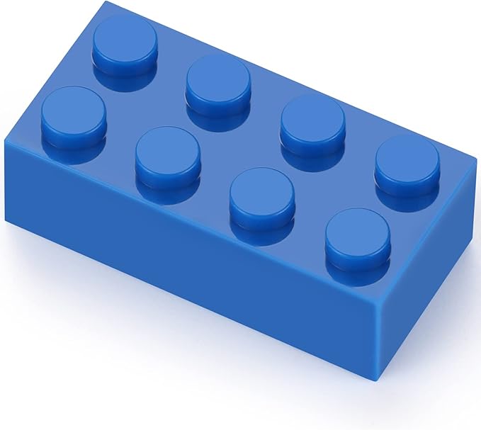Feleph 100pcs 2x4 Bricks Blue Pieces Classic Parts Bricks Building Creative Play Blocks Set Toy Combine with Major Brick Brands