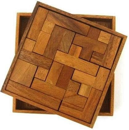 Solid Pentominoes - Wooden Brain Teaser Puzzle