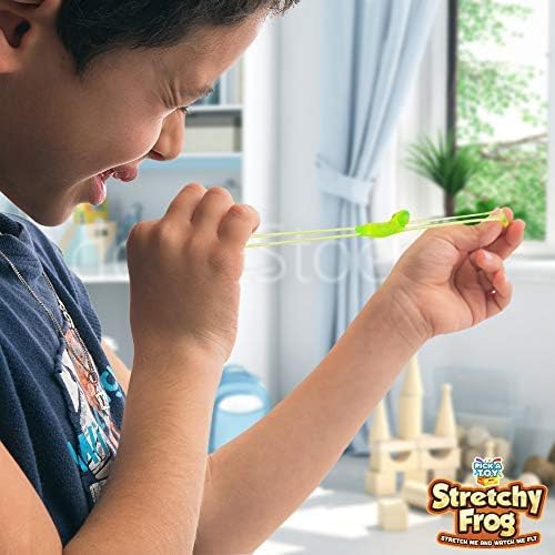 PICK A TOY Slingshot Frog 24 Set, Sticky Toys You Throw at The Wall, Stretchy Wall Climber Toy, Easter Egg Stuffer Party Favors for Kids, Goodie Bags, Pinata Filler