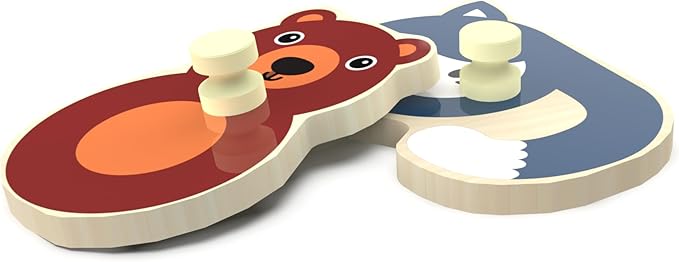 Puzzles for Toddlers 2-4, Wooden Puzzle for Toddlers, Wood Peg Puzzle for Preschool Kids, Number Learning Puzzles Baby Board Toys, 1 2 3 Shape Knob Puzzle for Girls Boys 18Months and Up