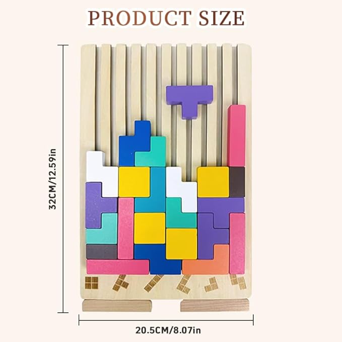 Wooden Stacking Puzzle Toy, Wooden Stacking Puzzle Toy Art, Decorative Home Ornaments for Adults, Stress Relief Toys Adults
