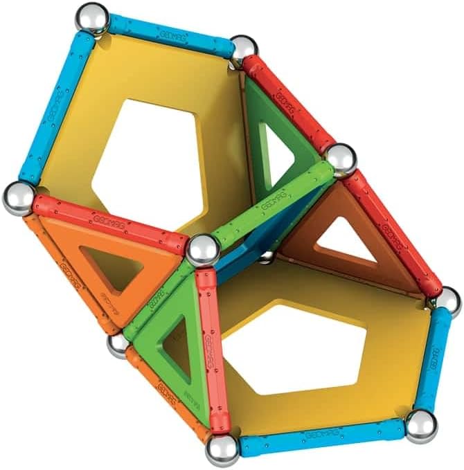 Geomag Magnetic Toys | Magnets for Kids | STEM-endorsed Educational Building Set | 100% Recycled Plastic Supercolor Panels | Storage Box | 52-Pieces | Age 5+