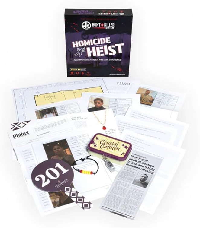 Hunt A Killer: Homicide at The Heist – Solve The Murder of a Jewel Thief in an Immersive True Crime Experience, A Murder Mystery Party Game for Adults Perfect for Halloween Game Night, for Ages 14+