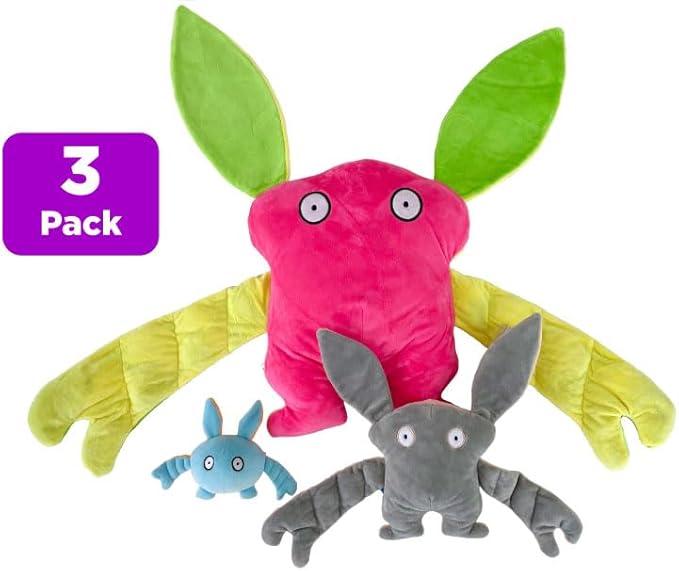 3 Pack Includes: Weighted Stuffed Pillow Animal with Surprise Bumpaloo & Thumper - Soft & Cuddly Plush for Comfort & Sensory Support