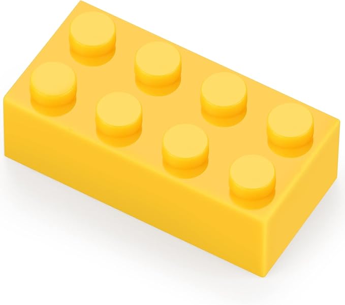 320 Pieces 2x4 Yellow Bricks Building Blocks Creative Play Set Classic Basic Parts Toy Accessories Combine with 3001 Major Brick Brands (Yellow)