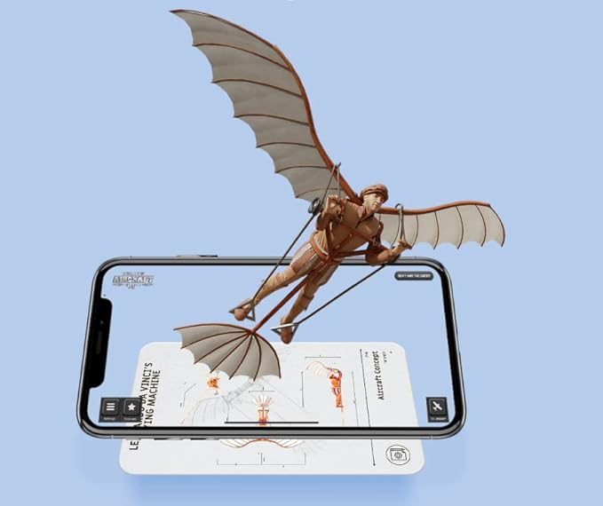 4D+ Augmented Reality Flashcards for Kids – Educational STEM Cards with Free App – Interactive Learning for Ages 4+ (Aircraft 4D+)