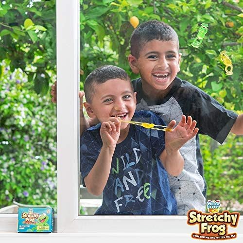 PICK A TOY Slingshot Frog 24 Set, Sticky Toys You Throw at The Wall, Stretchy Wall Climber Toy, Easter Egg Stuffer Party Favors for Kids, Goodie Bags, Pinata Filler