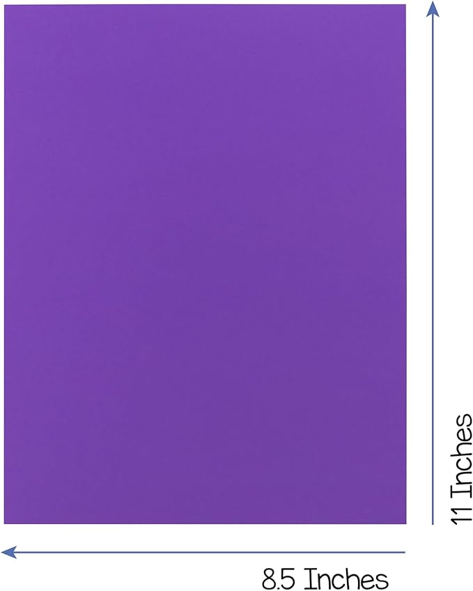 Hygloss Purple Colored Paper - 24 lb, 89 GSM, Acid-Free, Fade-Resistant, 8.5x11-Inch Letter Size Color Copy Paper, 90 Sheets