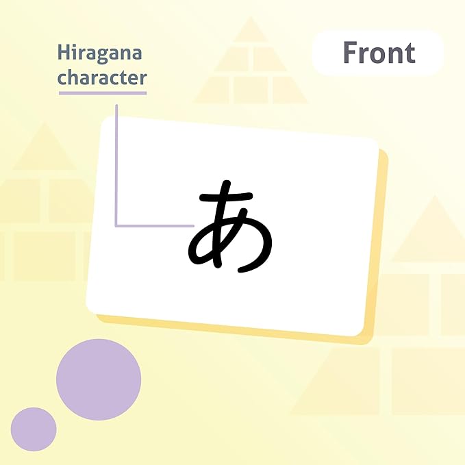 CARDDIA Japanese Syllabary - Hiragana Flash Cards (with Stroke-Order Diagrams and Example Words), Standard Playing Card Size, Sturdy, Water Resistant