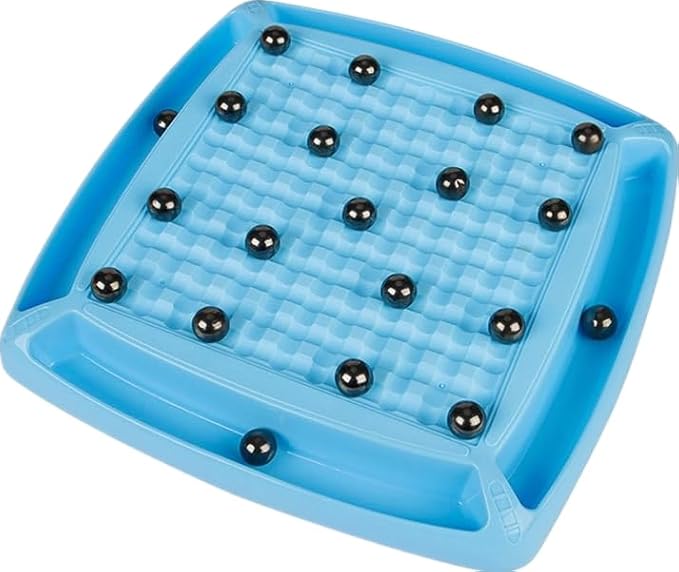 Magnetic Chess Game, Portable Magnetic Chess Game with Stones - 30 Stones, Fun Table Top Multiplayer Strategy Game. (30 Round Magnets)