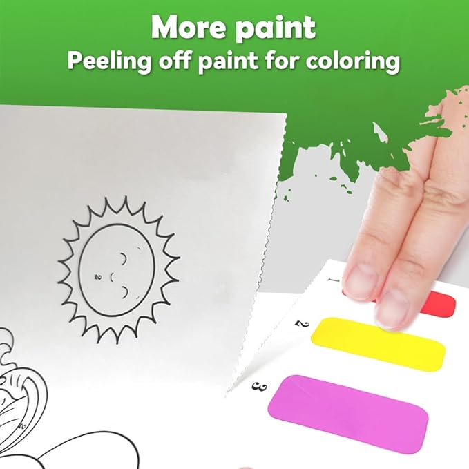 Water Coloring Books for Toddlers 3-8,Dinosaurs Coloring Book with Watercolor Paint Set Kids,Travel Coloring Kit,Arts and Crafts Suitable for Birthday