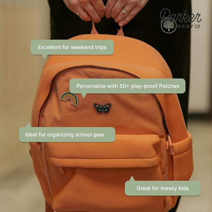 Parker Kids Backpack | Tear-Resistant & Comfortable Backpack for Kids with Patch Customization | Play-Proof Kid School Bag