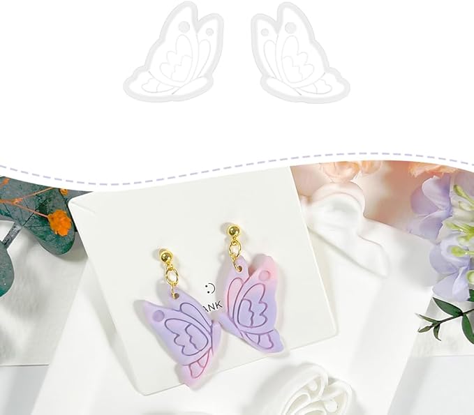 Butterfly Wings Polymer Clay Cutters – Clay Cutters for Earrings Making, Polymer Clay Molds for Jewelry DIY, Clay Tools for Handmade Crafts