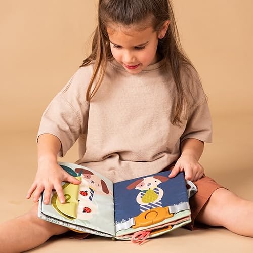 Taf Toys Busy Book for Toddlers 1-3, Montessori Quiet Activity Book with 15 Activities - Opposites Concepts - Ideal Toddler Busy Book for 1 Year Old - Boy Toys Girl Birthday Gift