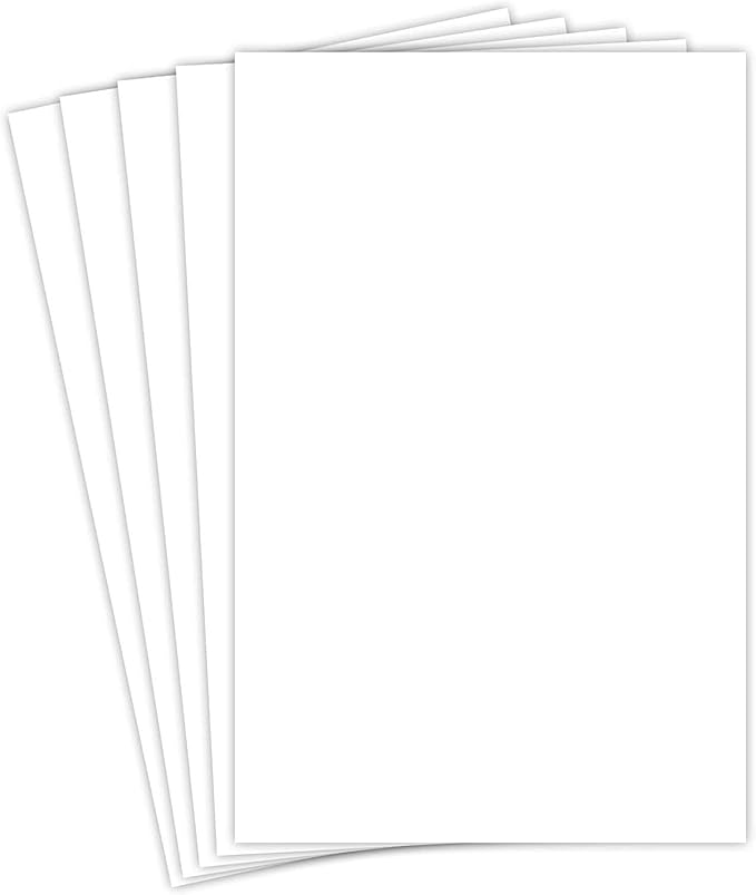 White Cardstock - For School Supplies, Crafts, Kids Art Projects, Invitations, etc – Thick 65lb Card Stock, 11 x 17 inch, Heavyweight Hard Cover Stock (176 gsm) 98 Brightness, 50 Sheets Per Pack
