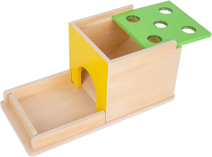 Montessori Toddler Play Kit Montessori Box Toys for 1 Year Old 2 Years Baby Learning Toys Gift Carrot Harvest Game, Matchstick Color Drop Game and Coin Box (5-for-1)