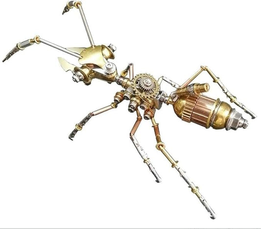 Steampunk Metal Insect Bug Mechanical Sculpture Insect Clockwork 3D Steampunk Metal Puzzle Ant Model Engineering Puzzle for Birthday Present (Ant)