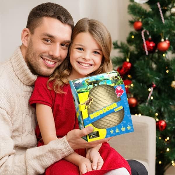 EARTH'SCODE Jumbo Dinosaur Eggs Excavation Dig Kit, Dino Egg with 12 Unique Dinosaurs Toys Inside, Discover Dinosaurs Archaeology Science STEM Crafts Best Holiday & Birthday Gifts for Boys & Girls