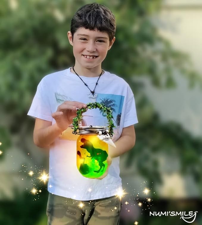 Dinosaur Lantern Nightlight Craft Kit - DIY Dinosaur Crafts for Kids, Ages 3-12